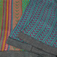 Sanskriti Vintage Multicolor Sarees Pure Woolen Printed & Woven Sari /Fabric