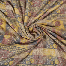 Load image into Gallery viewer, Sanskriti Vintage Cream Indian Sarees Pure Woolen Printed &amp; Woven Sari /Fabric

