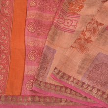 Load image into Gallery viewer, Sanskriti Vintage Pink Sarees 100% Pure Woolen Printed Zari Border Sari /Fabric
