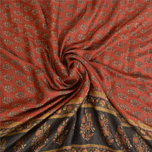 Load image into Gallery viewer, Sanskriti Vintage Black/Dark Red Sarees Pure Woolen Fabric Block Printed Sari
