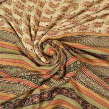 Load image into Gallery viewer, Sanskriti Vintage Ivory/Black Sarees 100% Pure Woolen Fabric Printed Woven Sari
