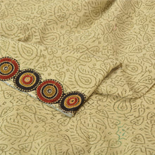 Load image into Gallery viewer, Sanskriti Vintage Ivory Sarees 100% Pure Woolen Fabric Embroidered Printed Sari

