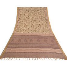 Load image into Gallery viewer, Sanskriti Vintage Ivory/Peach Sarees 100% Pure Woolen Fabric Printed Woven Sari
