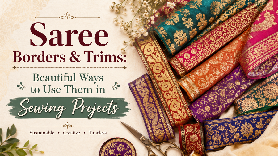Saree Borders & Trims: Beautiful Ways to Use Them in Sewing Projects