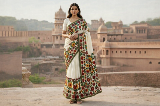 The Vibrant World of Punjab's Sarees: Phulkari vs. Festive Embroidered Styles