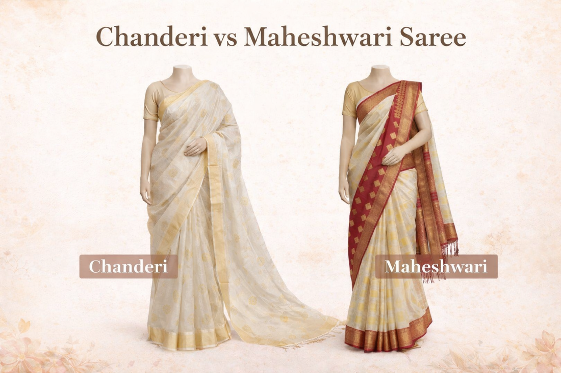 Discovering Madhya Pradesh's Handloom Heritage: Chanderi vs Maheshwari Sarees