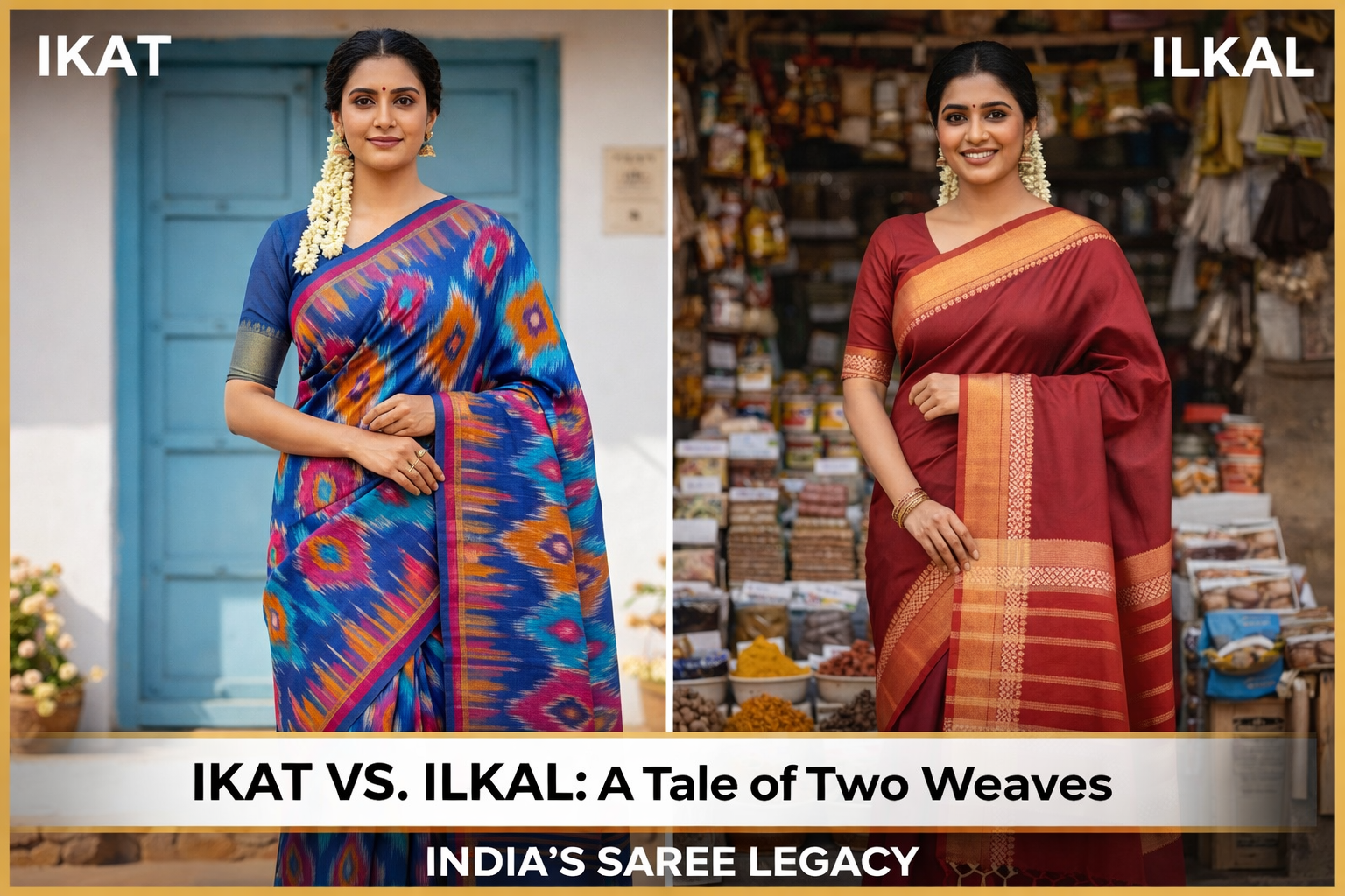 Ikat vs Ilkal Sarees: A Detailed Comparison