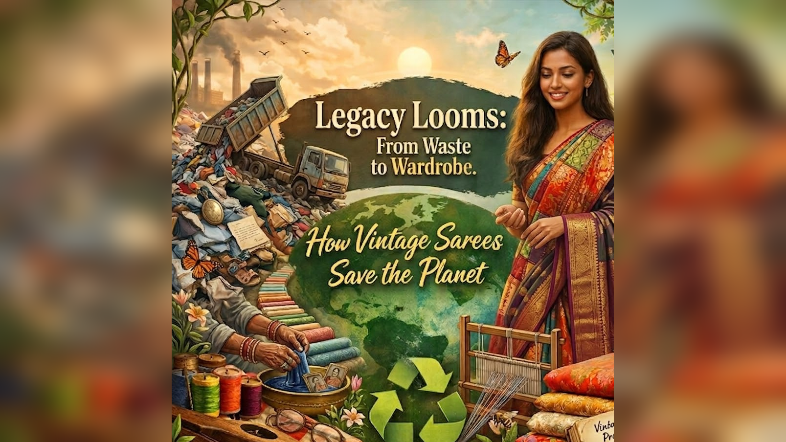 From Waste to Wardrobe: How Vintage Sarees Save the Planet 🌍