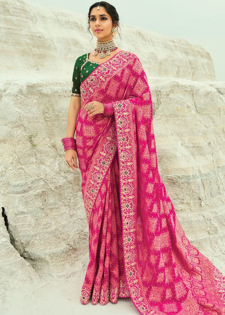 Hand Embroidery Georgette Silk