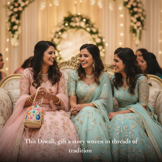 Handmade Potli Bag for Women – Vintage Pearl Beaded Wedding Clutch & Diwali Gift Purse