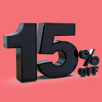 Buy 3 and Get 15% off.