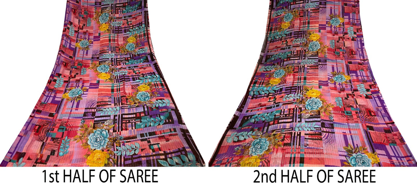 Sustainable Bulk Dupatta Fabric - Sanskriti Vintage Assorted Recycled Georgette Dupatta for Crafts and Projects