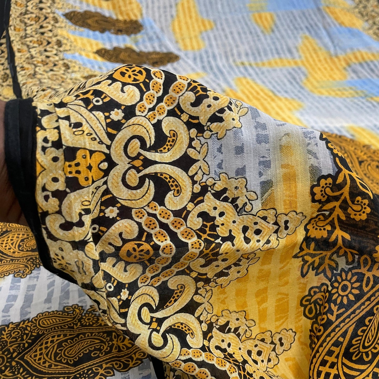 Sustainable Bulk Dupatta Fabric - Sanskriti Vintage Assorted Recycled Cotton Dupatta for Crafts and Projects