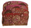 Sanskriti Vintage Saree Border Hand Beaded Indian Craft Trims Lace 1 Yard Pink