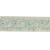 Sanskriti Vintage Craft Trims Lace Saree 1YD Border Green Hand Beaded Zardozi