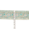 Sanskriti Vintage Craft Trims Lace Saree 1YD Border Green Hand Beaded Zardozi