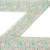 Sanskriti Vintage Craft Trims Lace Saree 1YD Border Green Hand Beaded Zardozi