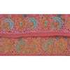 Sanskriti Vintage Sari Border Antique Hand Beaded 1 YD Trim Sewing SilkPink Lace