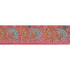 Sanskriti Vintage Sari Border Antique Hand Beaded 1 YD Trim Sewing SilkPink Lace
