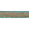 Sanskriti Vintage Border Antique Hand Bead Zardozi 1YD Trim Ribbon Sky Blue Lace