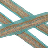 Sanskriti Vintage Border Antique Hand Bead Zardozi 1YD Trim Ribbon Sky Blue Lace