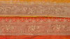 Sanskriti Vintage Sari Border Hand Beaded 1 YARD Indian Trim Sewing Saffron Lace