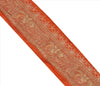 Sanskriti Vintage Sari Border Hand Beaded 1 YARD Indian Trim Sewing Saffron Lace