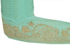 Sanskriti Vintage Sari Border Hand Beaded 1 YD Indian Trim Sewing Sea Green Lace
