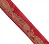 Sanskriti Vintage Sari Border Hand Beaded 1 Yd Indian Trim Ribbon Maroon Lace