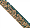 Sanskriti Vintage Sari Border Hand Beaded 1 Yd Indian Trim Ribbon Green Lace