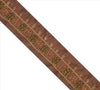 Sanskriti Vintage Sari Border Hand Beaded 1 Yd Indian Trim Ribbon Brown Lace