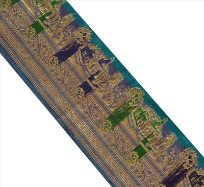 Sanskriti Vintage Sari Border Woven Brocade 1 Yd Indian Trim Sewing Purple Lace