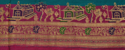 Sanskriti Vintage Sari Border Woven Brocade 1 Yd Indian Trim Sewing Purple Lace