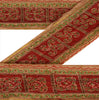 Sanskriti Vintage Sari Border Hand Beaded Bandhani 1 Yd Trim Sewing Cream Lace