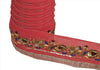 Sanskriti Vintage Sari Border Hand Beaded 1 Yd Indian Trim Sewing Pink Zari Lace