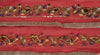 Sanskriti Vintage Sari Border Hand Beaded 1 Yd Indian Trim Sewing Pink Zari Lace