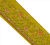 Sanskriti Vintage Sari Border Embroidered 1 Yd Indian Trim Sewing Green Lace