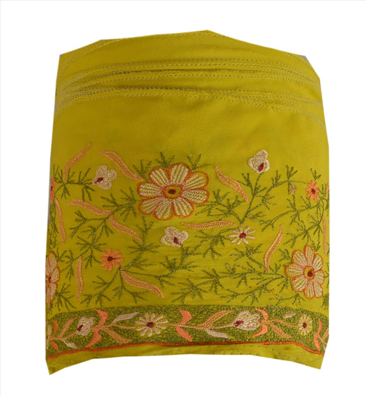 Sanskriti Vintage Sari Border Embroidered 1 Yd Indian Trim Sewing Green Lace