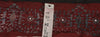 Sanskriti Vintage Sari Border Hand Beaded 1 Yd Indian Trim Sewing Maroon Lace