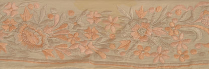 Sanskriti Vintage Sari Border Embroidered 1 Yd Indian Trim Sewing Cream Lace