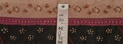 Sanskriti Vintage Sari Border Hand Embroidered 1Yd Indian Trim Sewing Beige Lace