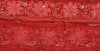 Sanskriti Vintage Sari Border Hand Beaded 1 Yd Indian Trim Sewing Red Zari Lace