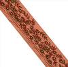 Sanskriti Vintage Sari Border Antique Hand Embroidered 1 Yd Indian Trim Ribbon Peach Lace