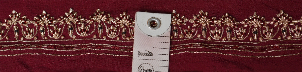 Санскритский винтажный бордюр, старинная ручная вышивка, 1 ярд, отделочная лента, фиолетовое кружево