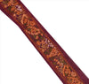 Sanskriti Vintage Sari Border Craft Purple Trim Hand Embroidered 1Yd Ribbon Lace