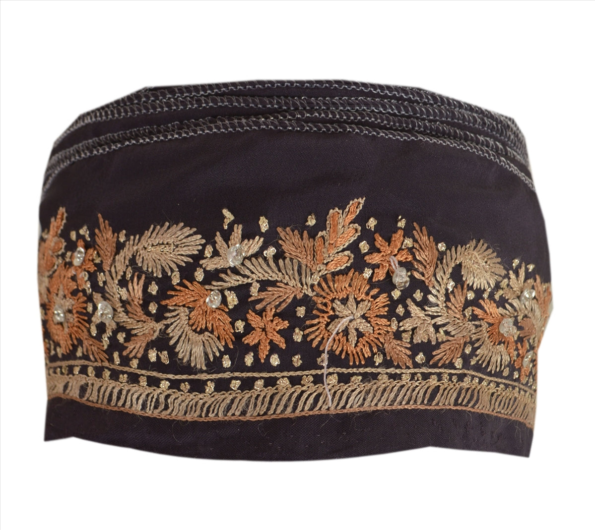 Sanskriti Vintage Sari Kant Håndperlet 1 Yard Indisk Kant Syning Lilla Blonde