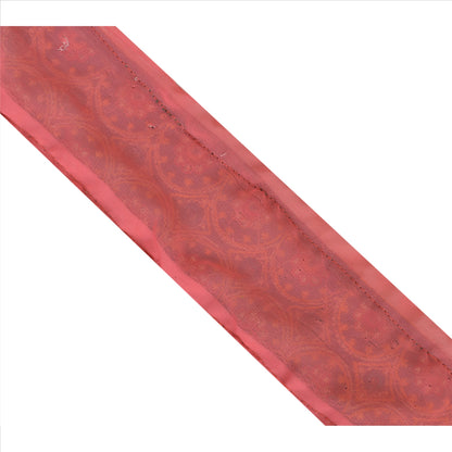 Sanskriti Vintage Sari Border Antique Embroidered 1 Yd Indian Trim Sewing Pink Patch Lace