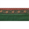 Sanskriti Vintage Sari Border Antique Hand Embroidered 1 Yd Indian Trim Sewing Green Lace