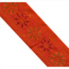 Sanskriti Vintage Border Antique Hand Beaded 1 Yd Indian Trim Sewing Orange Lace