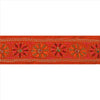 Sanskriti Vintage Border Antique Hand Beaded 1 Yd Indian Trim Sewing Orange Lace